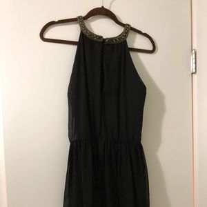 Zara black dress with sequin collar M